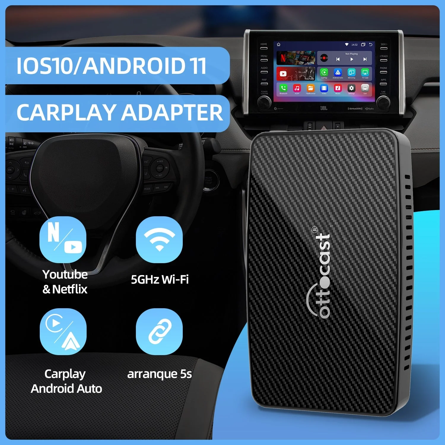Play2Video-Pro Wireless CarPlay/ Android Auto/Video 3-in-1 Adapter - Image 13