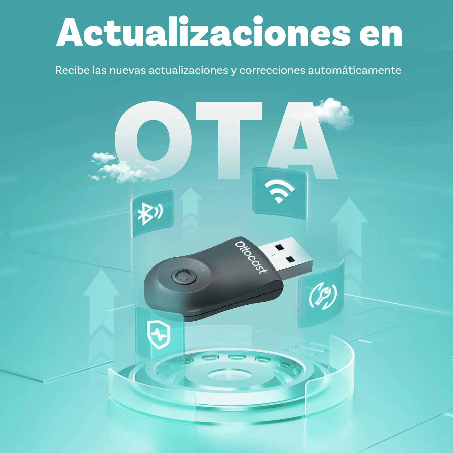 Ottocast® Mini adaptador inalámbrico CarPlay/Android Auto - Image 12