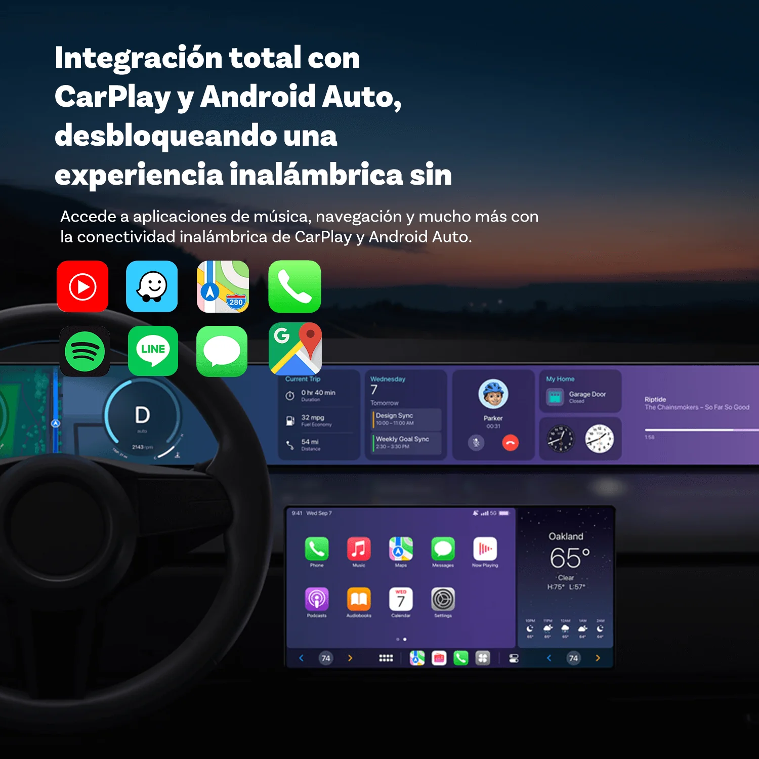 Ottocast® Mini adaptador inalámbrico CarPlay/Android Auto - Image 6