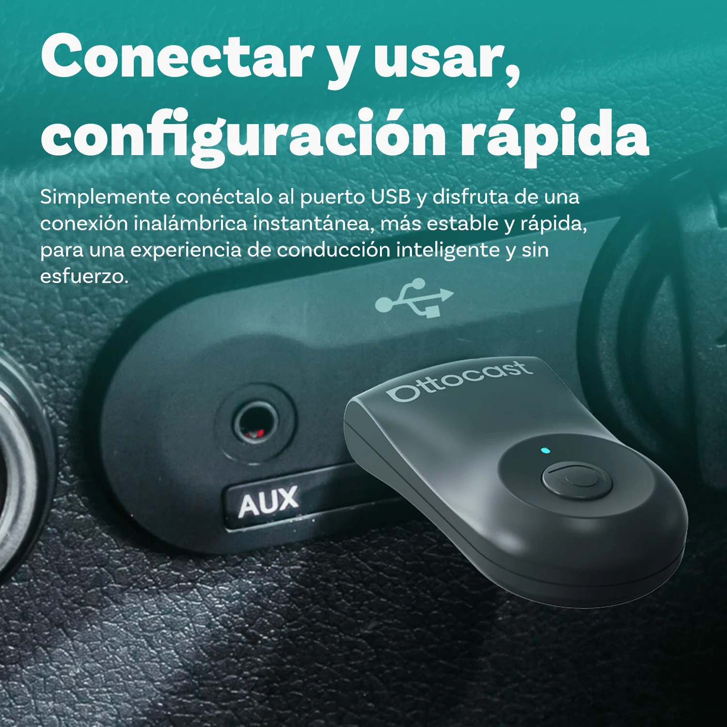 Ottocast® Mini adaptador inalámbrico CarPlay/Android Auto - Image 11