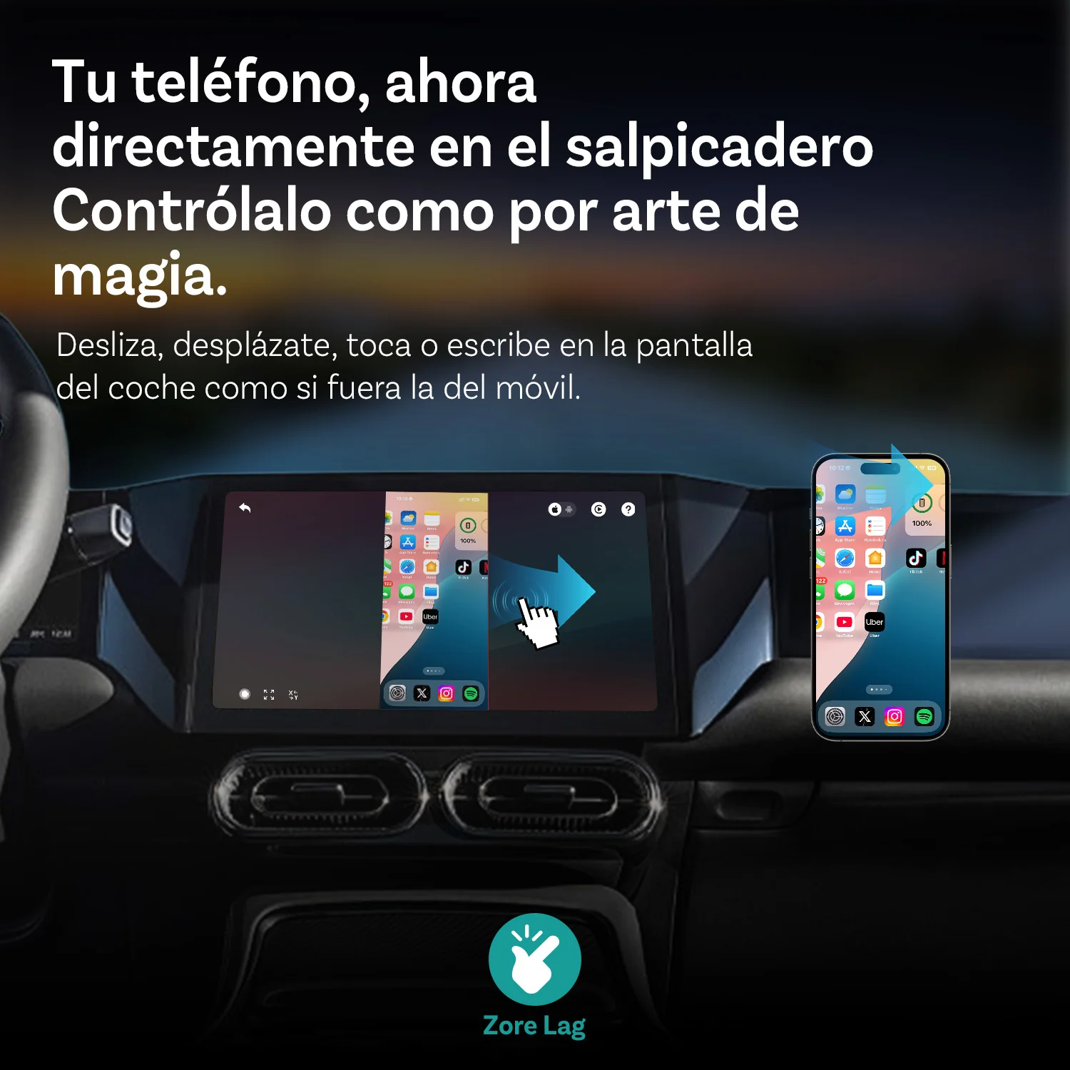 Ottocast® Mirror Touch adaptador CarPlay inalámbrico - Image 4