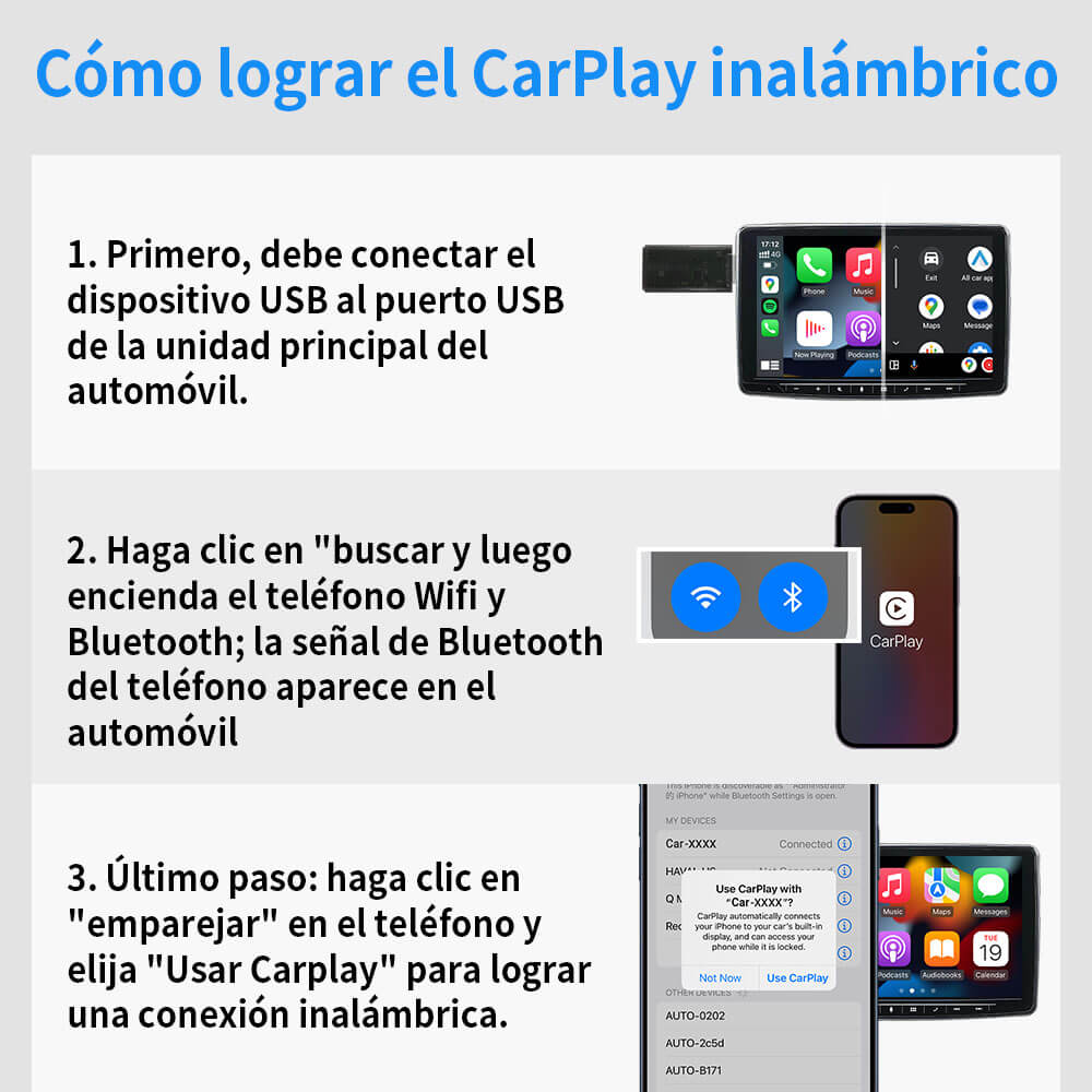 ⚡¡Promoción del Día del Padre! - 10% OFF⚡Mini adaptador inalámbrico CarPlay/Android Auto 2 en 1 - Image 6
