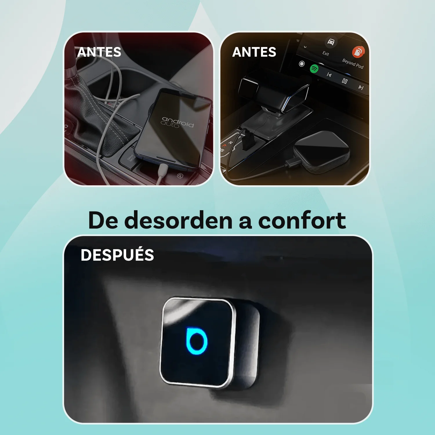OTTOCAST® Mini Cube 3.0 Adaptador inalámbrica CarPlay y Android Auto - Image 17