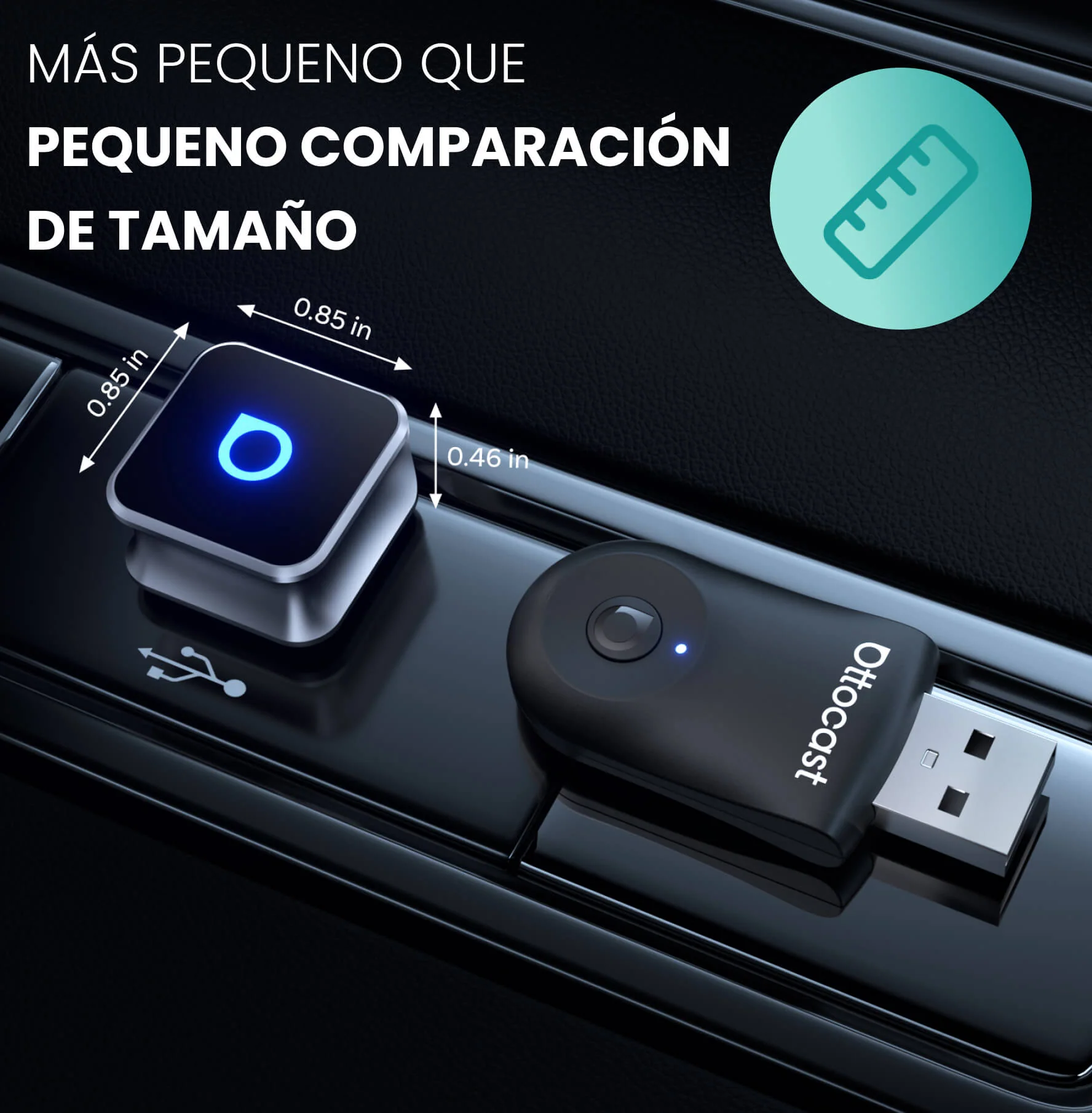 OTTOCAST® Mini Cube 3.0 Adaptador inalámbrica CarPlay y Android Auto - Image 5