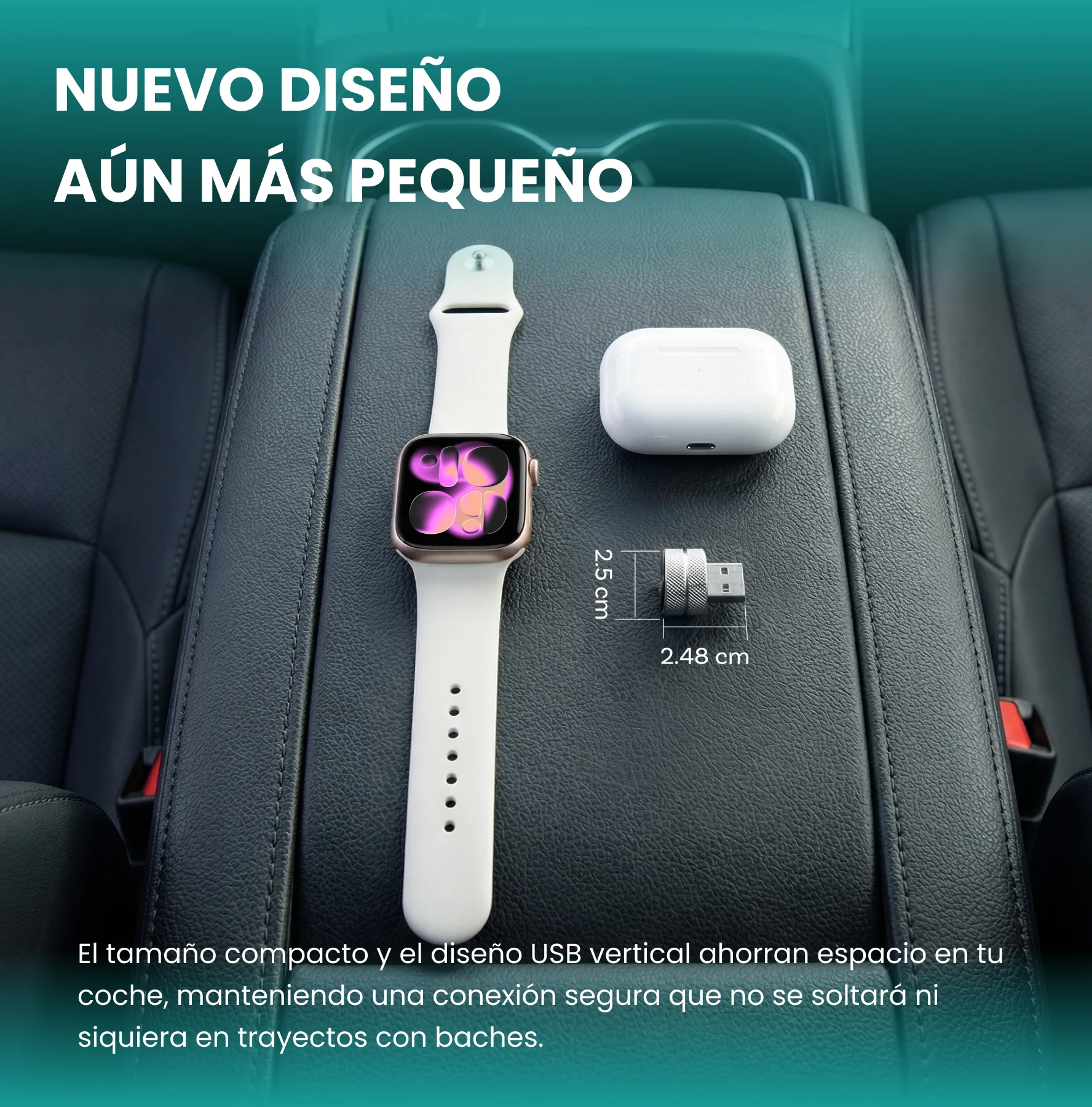 Ottocast Mini Tube – Adaptador inalámbrico para CarPlay y Android Auto - Image 4