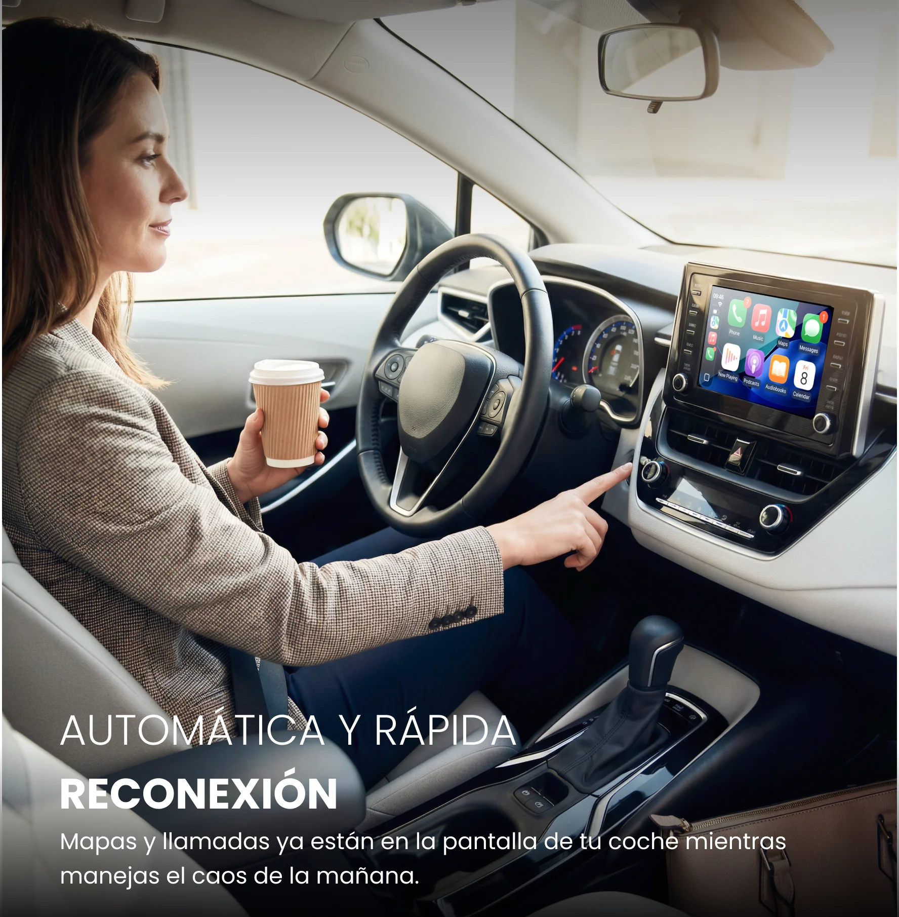 Ottocast Mini Tube – Adaptador inalámbrico para CarPlay y Android Auto - Image 5
