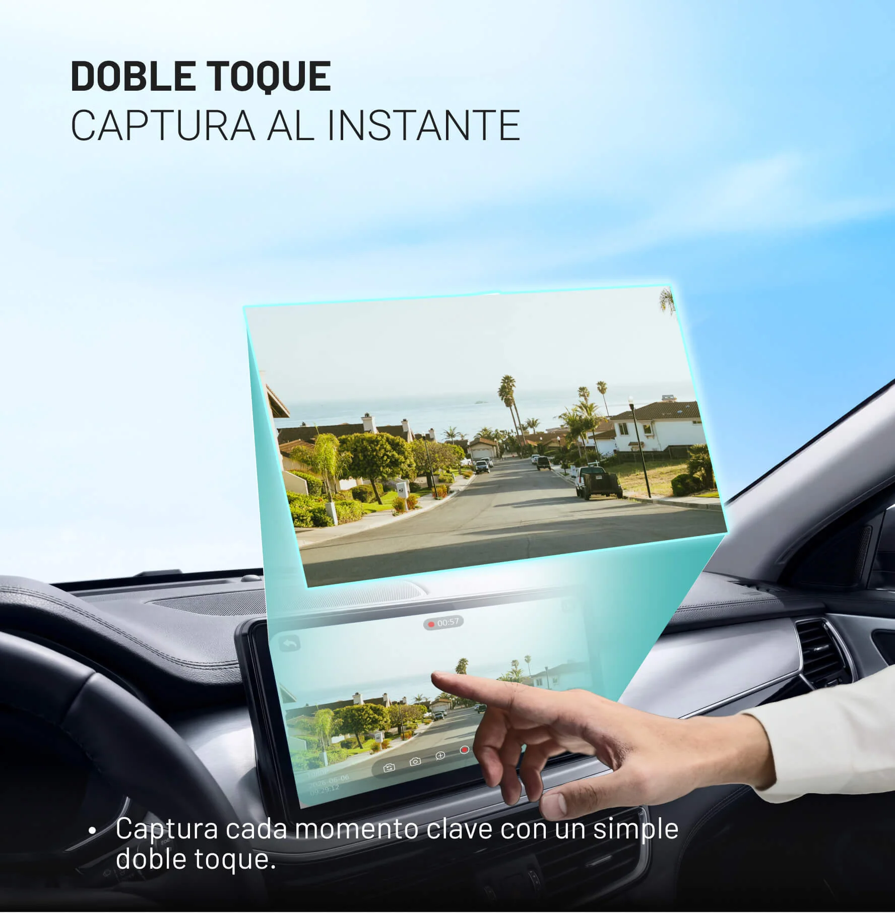 OttoSafe Cam 2 en 1 | Dash Cam para Coche y CarPlay Inalámbrico - Image 6