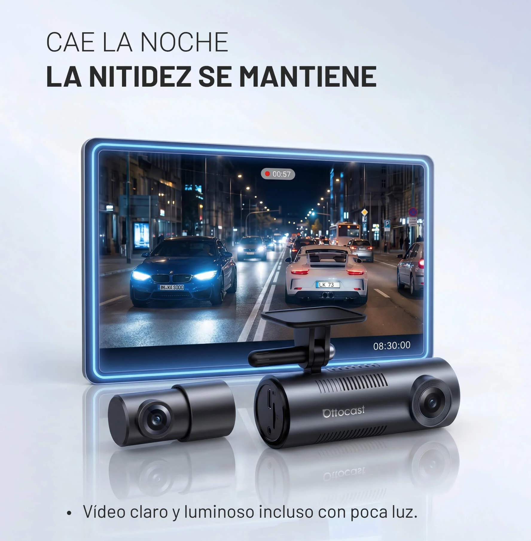 OttoSafe Cam 2 en 1 | Dash Cam para Coche y CarPlay Inalámbrico - Image 8