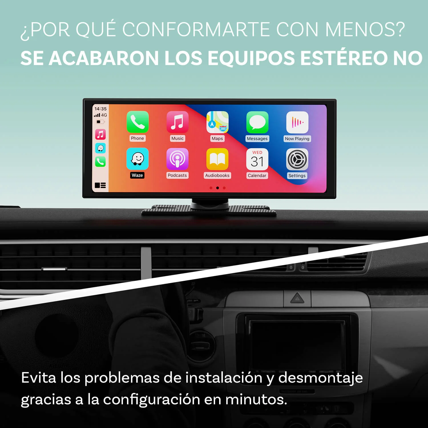 Ottocast® Screen Flow Apple CarPlay y Android Auto pantalla inalámbricos - Image 7
