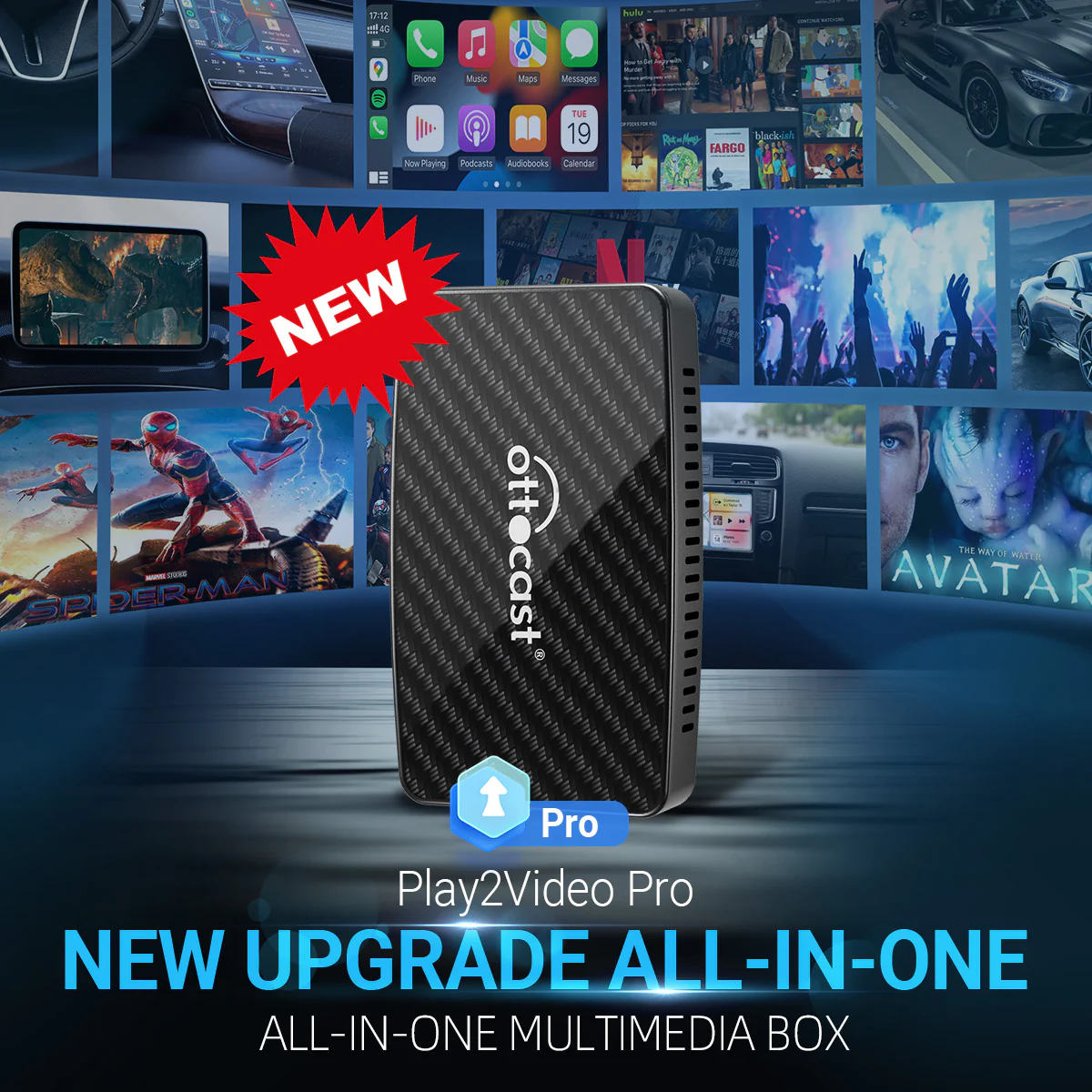 Play2Video Pro adaptador CarPlay/ Android Auto inalámbrico  con vídeo - Image 3